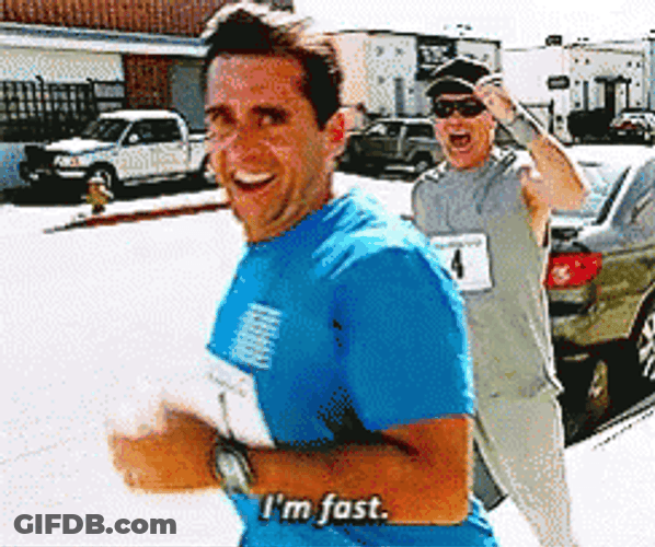 Running Michael Scott I'm Fast GIF