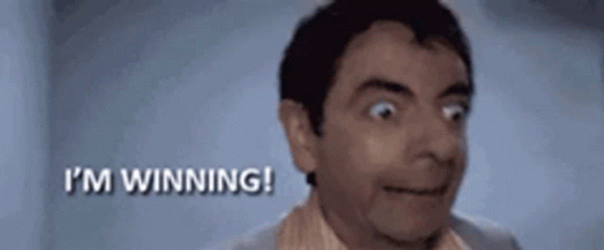 Running Mr. Bean Is Winning GIF