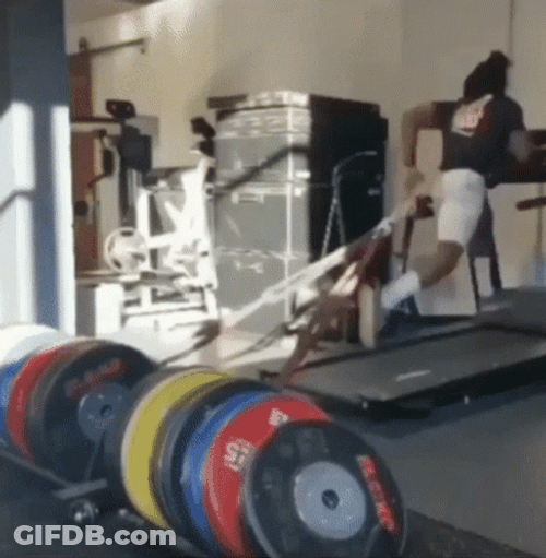 Running On Treadmill With Weights GIF