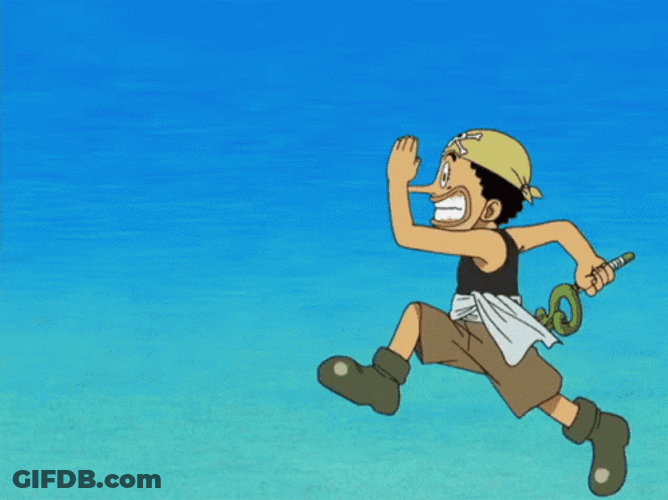 Running One Piece Ussop GIF