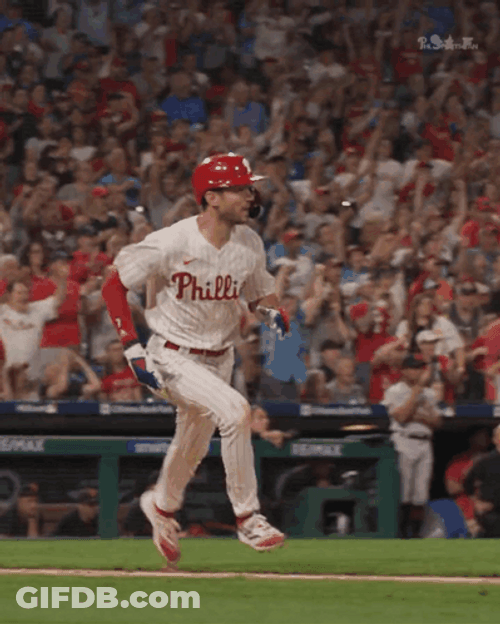 Running Phillies Number One GIF