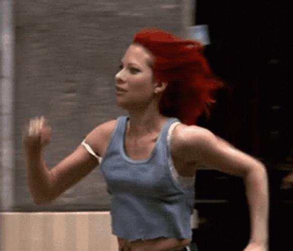 Running Red Hair Girl GIF