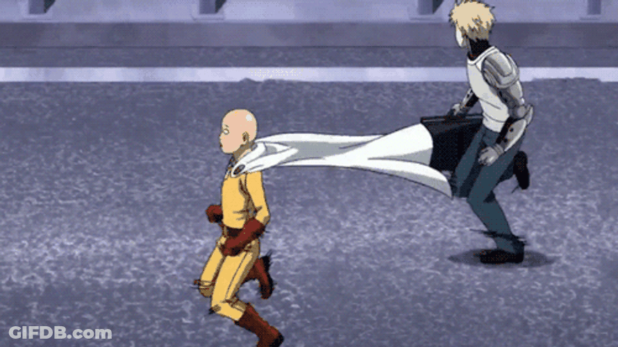 Running Saitama One Punch Man GIF