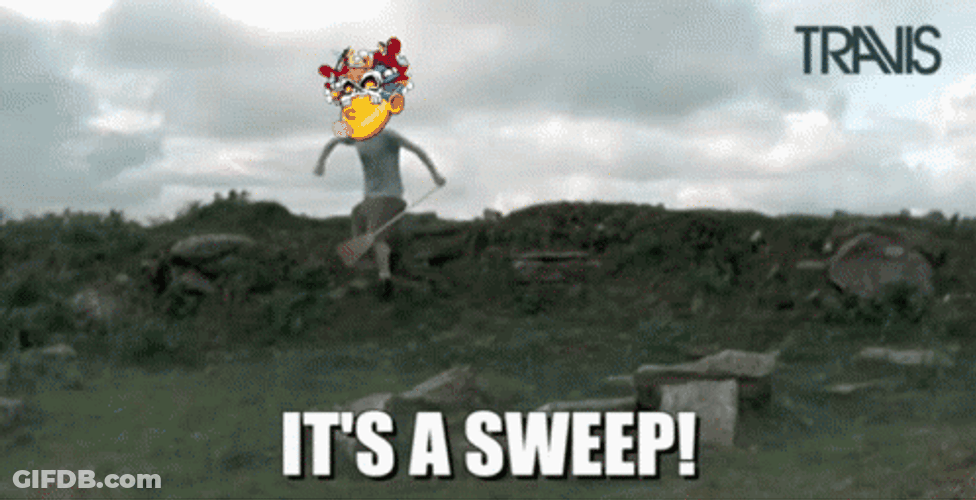 Running Saying It's A Sweep GIF