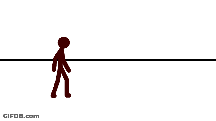 Running Stick Man Cartoon GIF