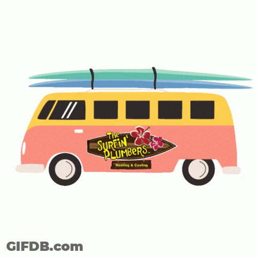 Running Surfing Plumber Vehicle GIF