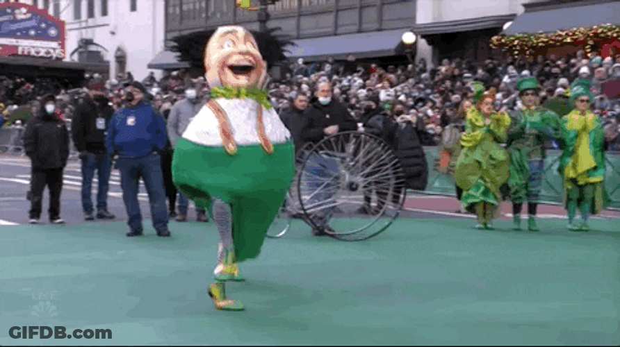 Running Thanksgiving Mascot GIF