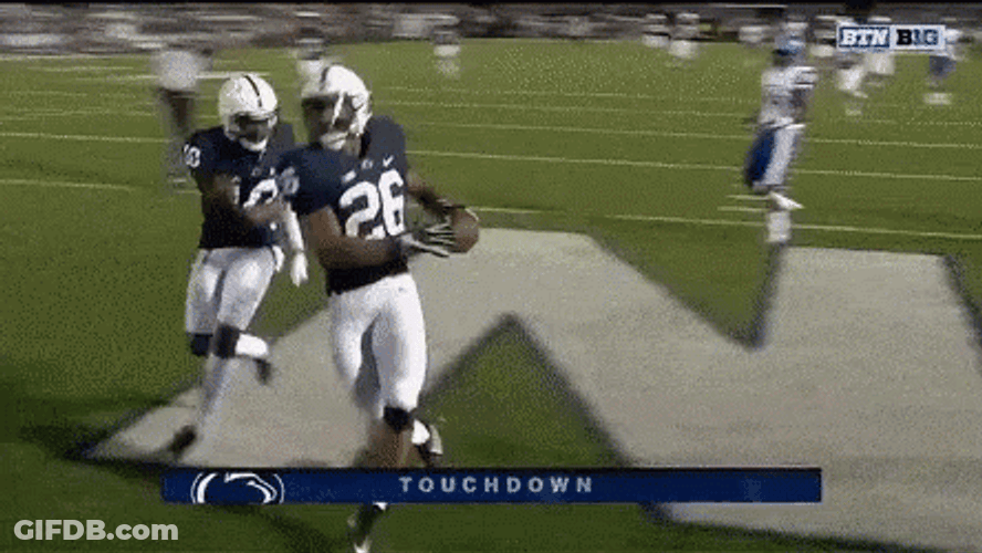 Running Touchdown Saquon Barkley GIF