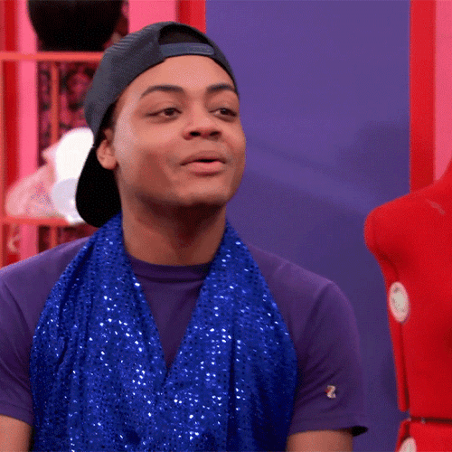 RuPaul Blowing Kiss To A Wig GIF