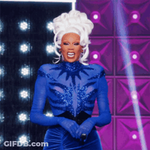 Rupaul Drag Queen Funny Awkward Face GIF