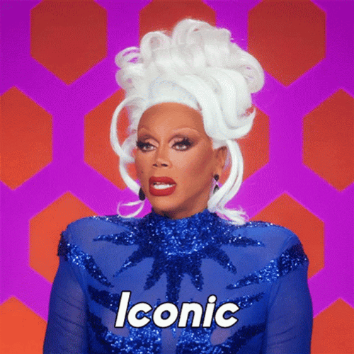 Rupaul Drag Queen Iconic Wig Make Up GIF