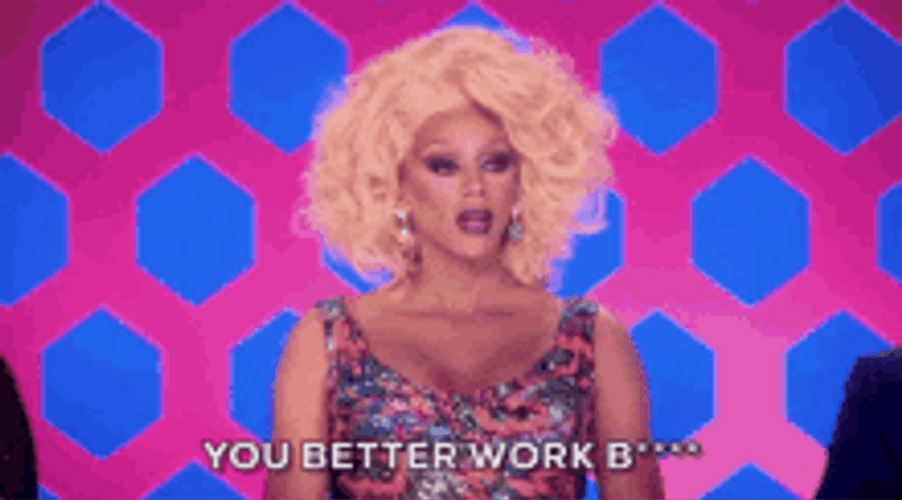 Rupaul Drag Queen Iconic Wig You Better Work GIF