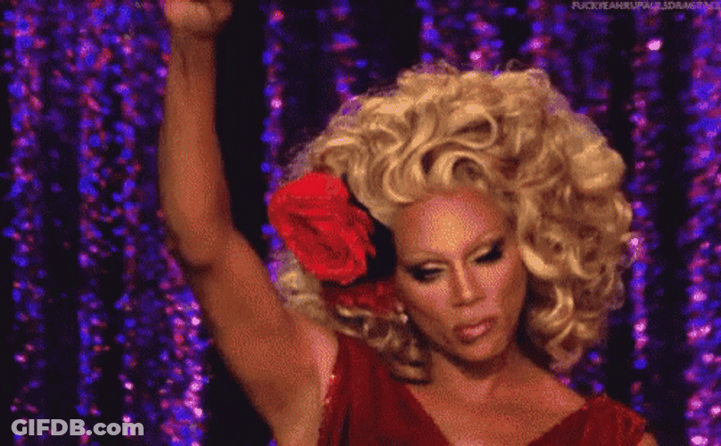 Rupaul Drag Queen Party Hard GIF