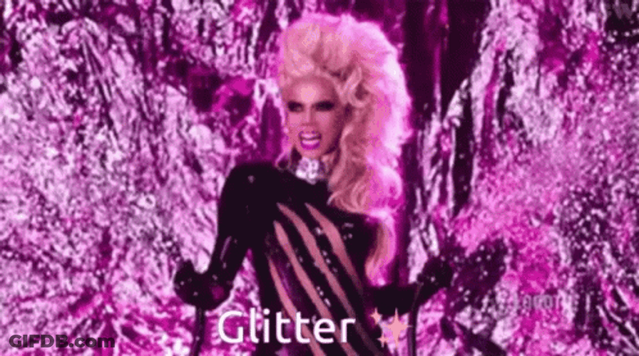 Rupaul Glitter Bomb Big Smile GIF