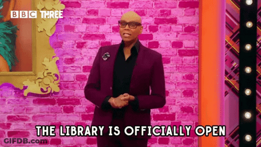 RuPaul Reading Is Fundamental Library Is Open GIF