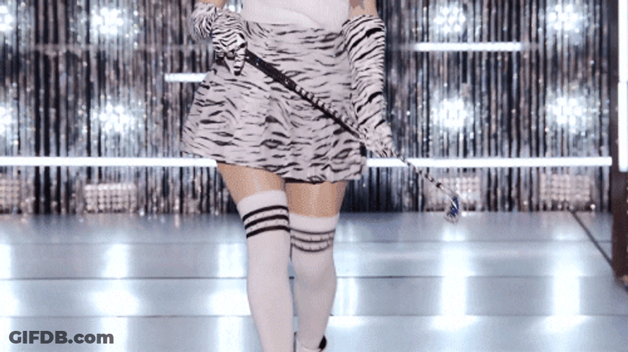 Rupaul's Drag Race Runaway Zebra Mini Skirt GIF