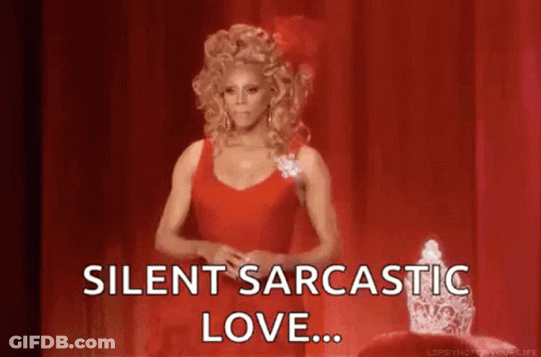 Rupaul Silent Sarcastic Love Heart Sign GIF