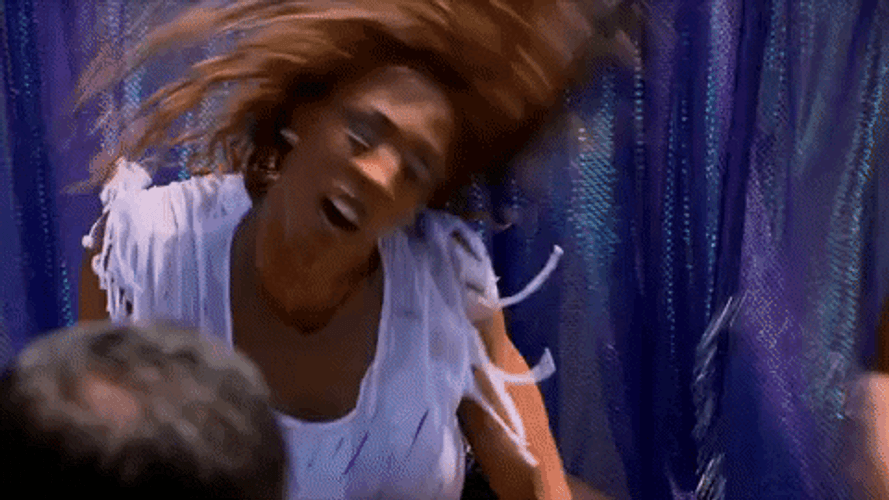RuPaul Spinning Head GIF