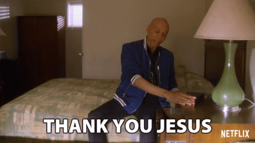 Rupaul Thankful Thank You Jesus GIF