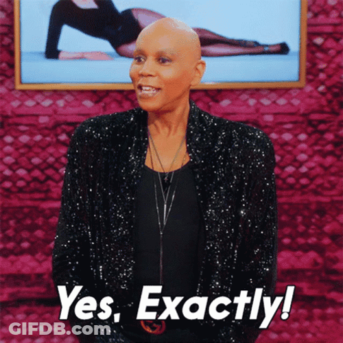 Rupauls Drag Race Bald Black Shiny Cardigan GIF