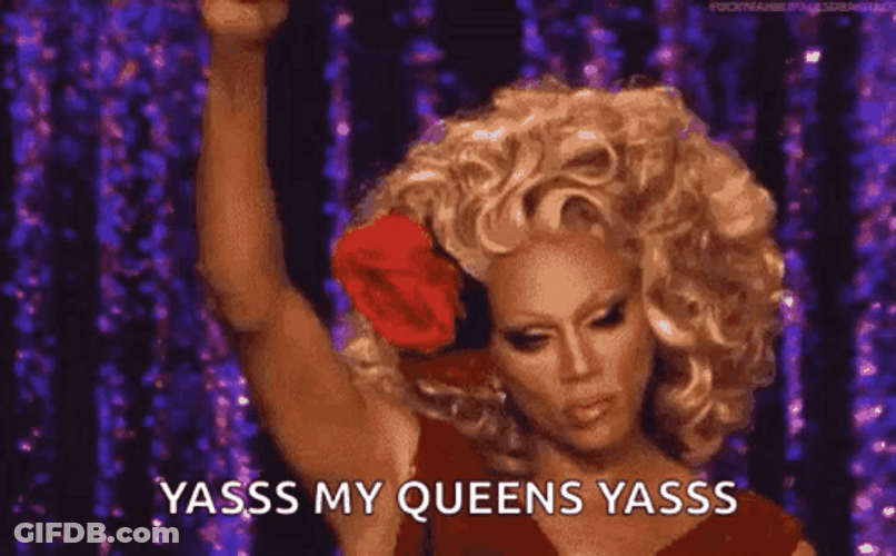 Rupauls Drag Race Cheering Her Queens GIF