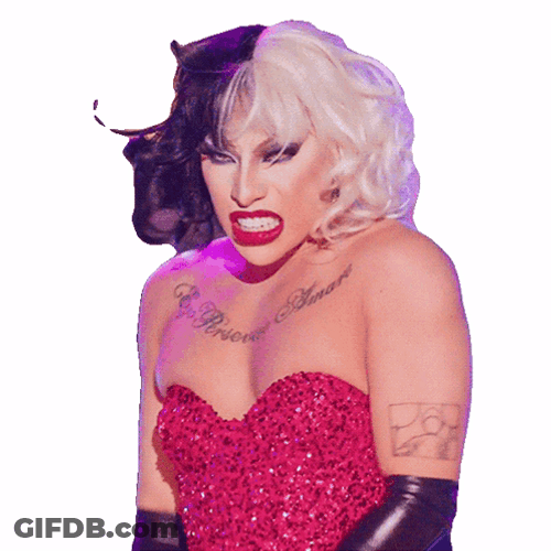 Rupauls Drag Race Eva Le Queen Scratching GIF