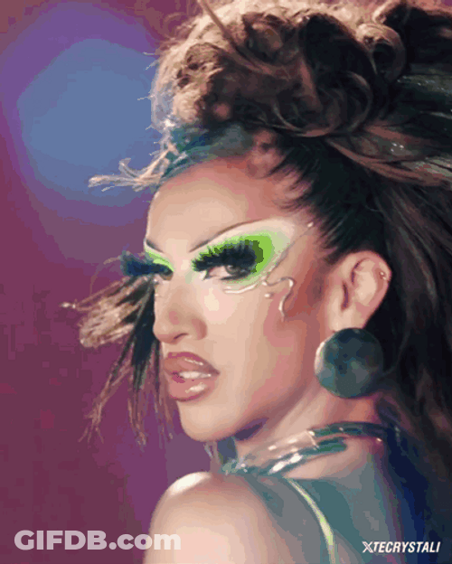 Rupauls Drag Race Mirage Mint Green Eye Shadows GIF