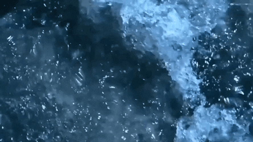 Rushing Sea Water Rapids GIF