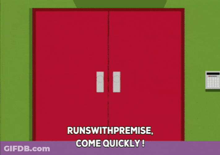 Rushing Thru Door Come Quickly South Park GIF