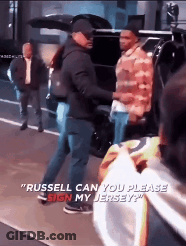 Russell Can You Please Sign My Jersey Shirt GIF