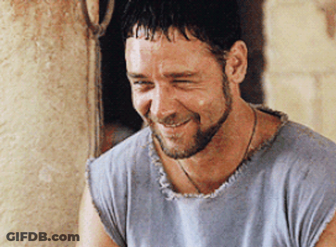 Russell Crowe Chuckle GIF
