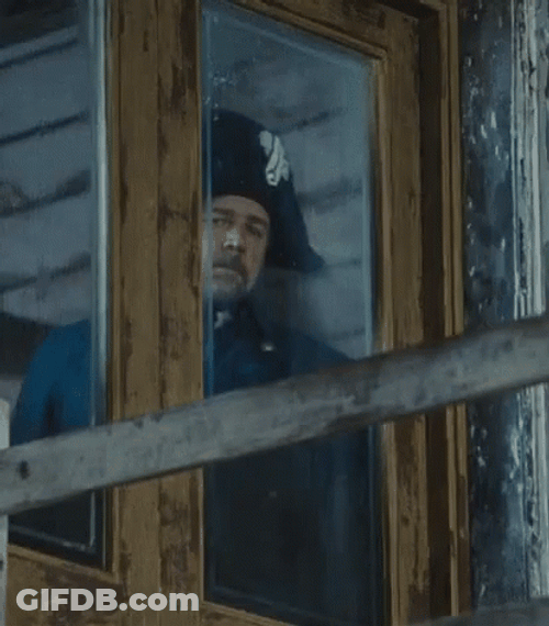 Russell Crowe Looking Out The Window GIF