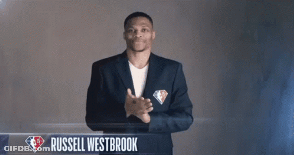 Russell Westbrook Waving Hi GIF