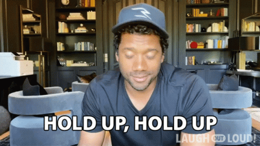 Russell Wilson Hold Up GIF