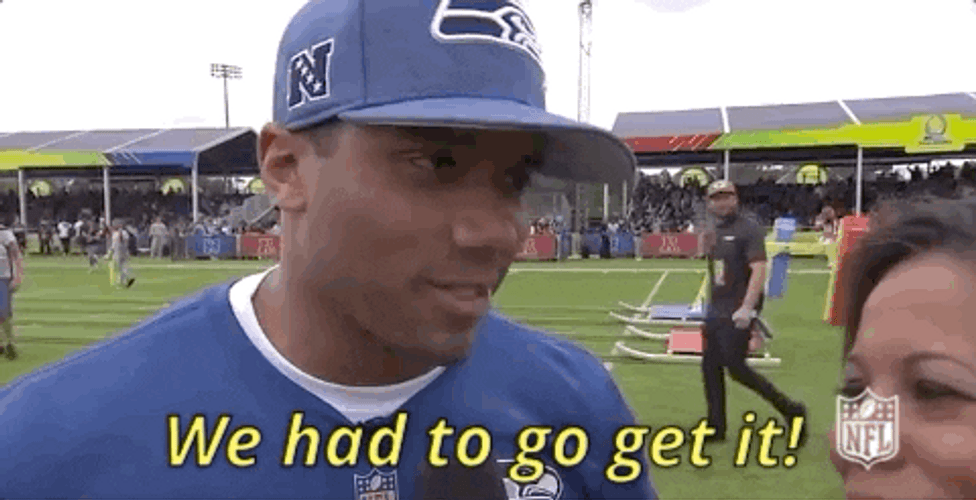 Russell Wilson Interview GIF