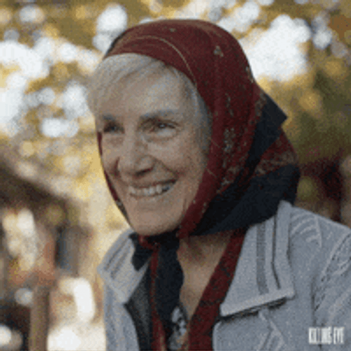 Russian Grandma Harriet Walter Killing Eve GIF