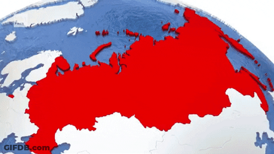 Russian Map Largest Country Illustration GIF