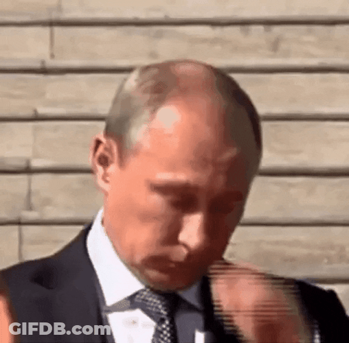 Russian President Vladimir Putin Crying Wiping Eyes GIF