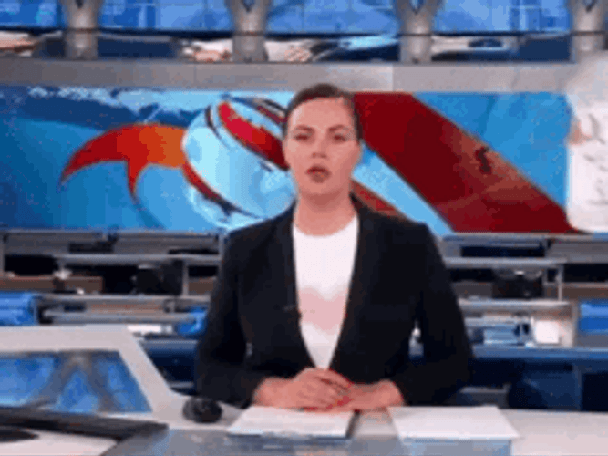 Russian Reporter Stop The War Ukraine GIF