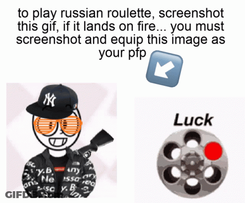 Russian Roulette With Yankees Hat And Sunglasses GIF