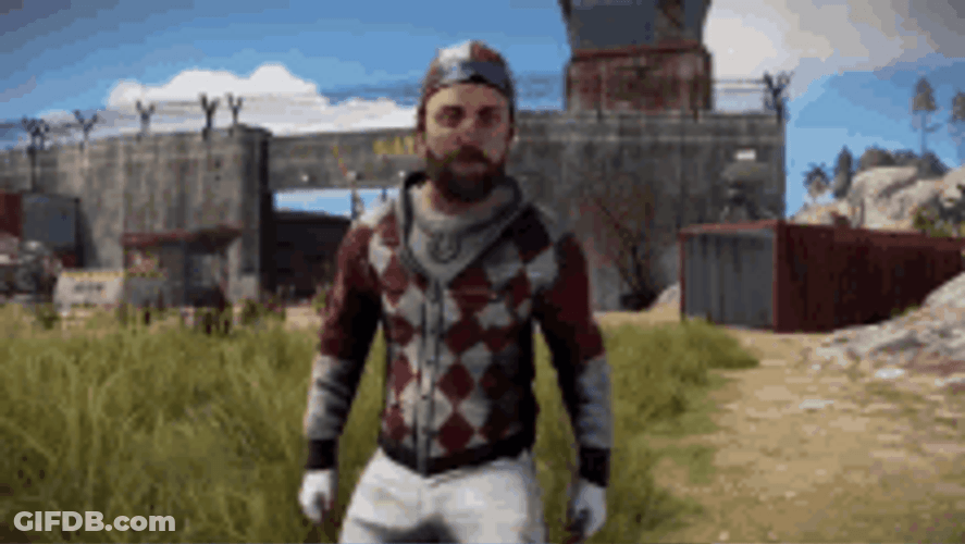 Rust Character Waving GIF