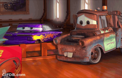 Rusty Tow Truck Parked On Roadside GIF