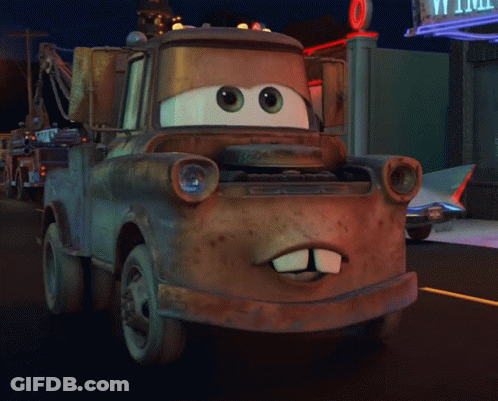 Rusty Tow Truck Smiling GIF