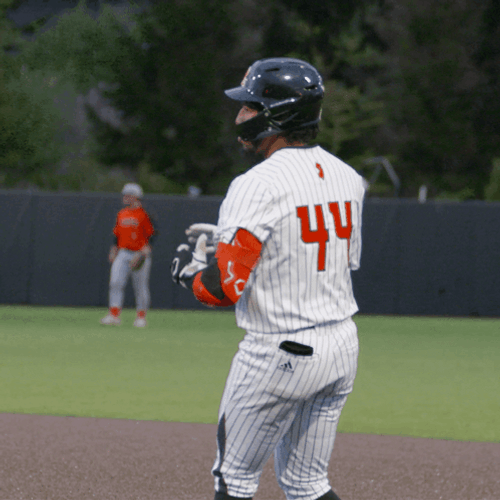Rutgers Baseball Player Pointing Fingers Wiggle GIF
