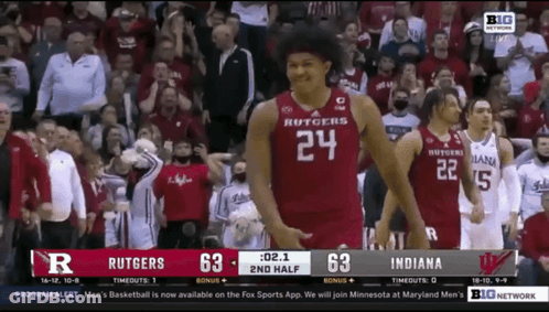 Rutgers Vs Indiana Basketball 63-63 GIF