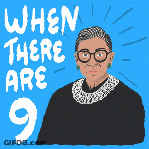 Ruth Bader Ginsburg When There Are 9 GIF