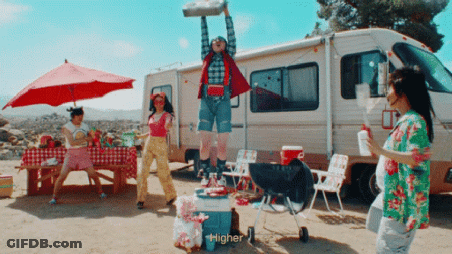 RV Camping Kids Singing And Dancing GIF