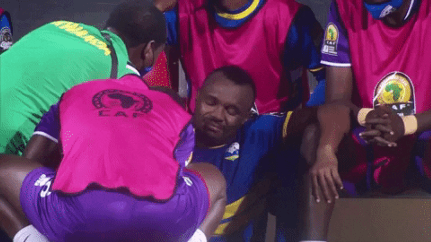 Rwanda Footballer Injured GIF