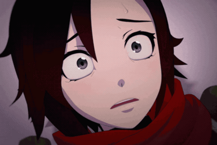 Rwby Ruby Rose Frightened Reaction GIF