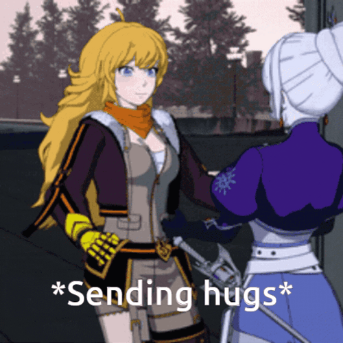 Rwby Yang And Weiss Hugging GIF